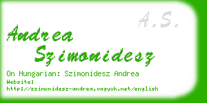 andrea szimonidesz business card